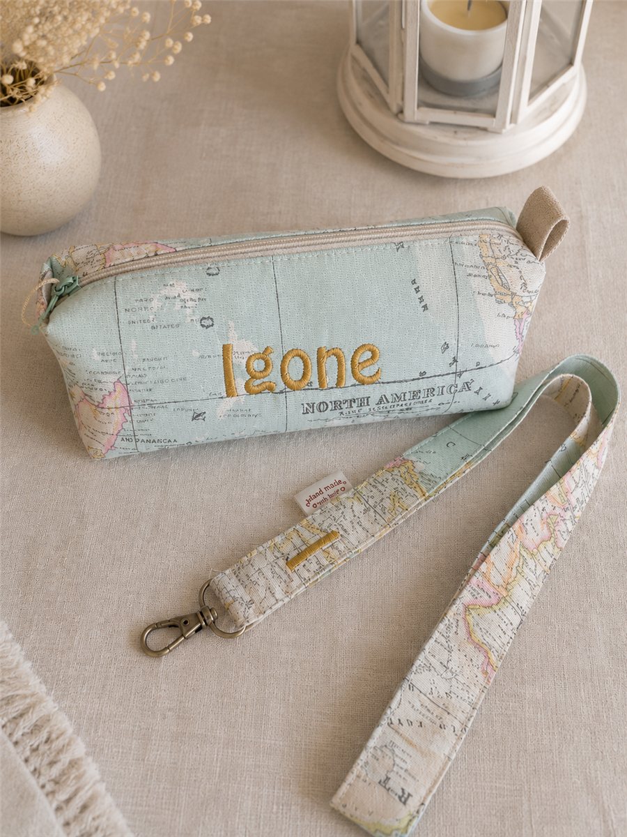 Estuche de tela personalizado, regalo para una profesora