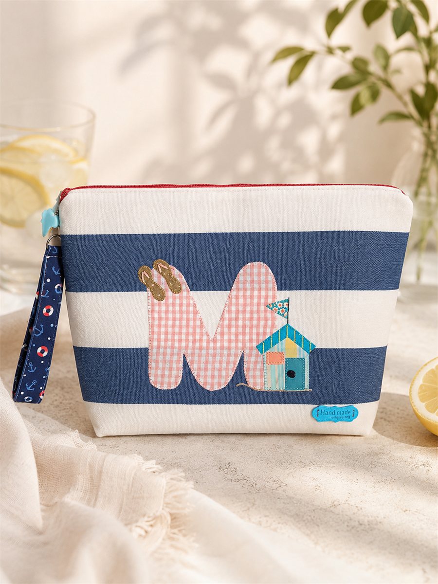 Neceser de patchwork con aplicación de rey mago